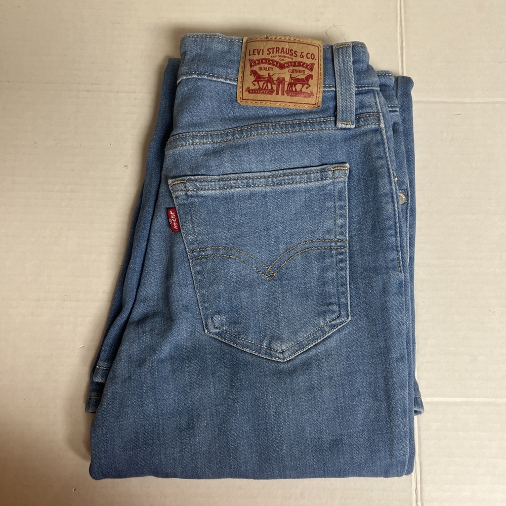 Levi's Jeans 726 Flare Blue Distressed‎ Women's Size 27x29